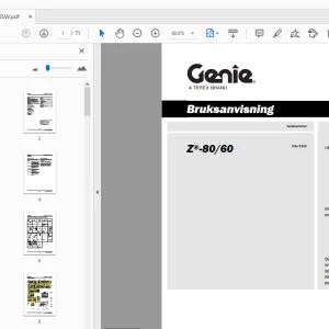 Genie Z-80/60 Bruksanvisning 1258948SW - PDF DOWNLOAD