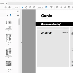 Genie Z-80/60 Bruksanvisning 1305317SW - PDF DOWNLOAD