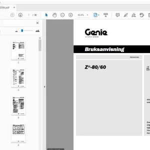 Genie Z-80/60 Bruksanvisning 1318180SW - PDF DOWNLOAD
