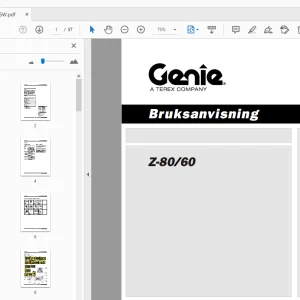 Genie Z-80/60 Bruksanvisning 133094SW - PDF DOWNLOAD
