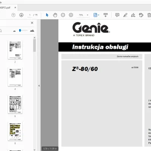 Genie Z-80/60 Instrukcja obsługi 1258948PO - PDF DOWNLOAD