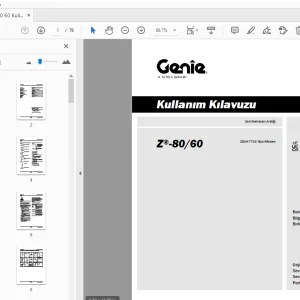 Genie Z-80/60 Kullanım Kılavuzu 1305317TR - PDF DOWNLOAD