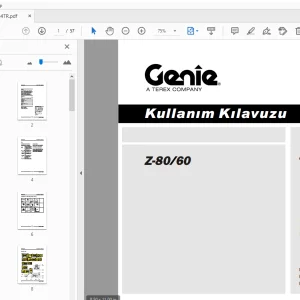 Genie Z-80/60 Kullanım Kılavuzu 133094TR - PDF DOWNLOAD