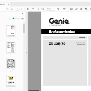 Genie ZX-135/70 Bruksanvisning 160568SW - PDF DOWNLOAD