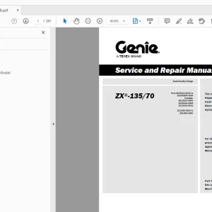 Genie ZX-135/70 Service & Repair Manual 1268558 - PDF DOWNLOAD