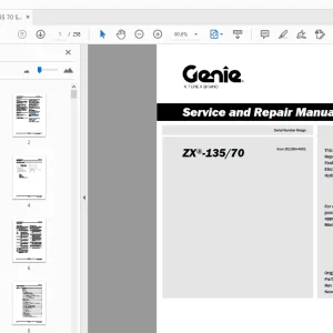 Genie ZX-135/70 Service & Repair Manual 1279835 - PDF DOWNLOAD