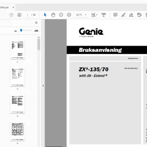 Genie ZX-135/70 with Jib Extend Bruksanvisning 1272823SW - PDF DOWNLOAD