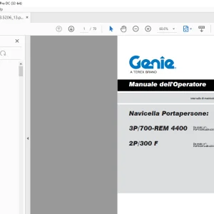 Genie lift 3P700-REM 4400 2P300 F Manuale dell'Operatore PDF