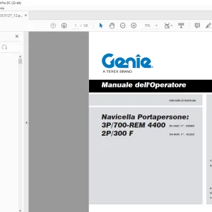 Genie lift 3P700-REM 4400 2P300 F Manuale dell'Operatore PDF