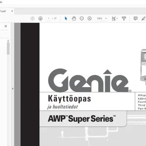 Genie lift AWP Super Series Käyttöopas 145356 - PDF DOWNLOAD