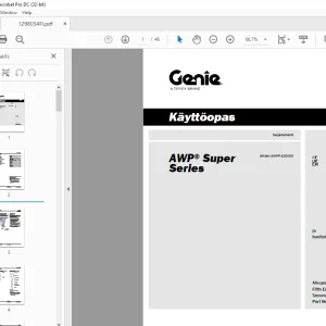 Genie lift AWP® Super Series Käyttöopas 1298034 - PDF DOWNLOAD