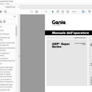 Genie lift AWP® Super Series Manuale dell’operatore 1298034