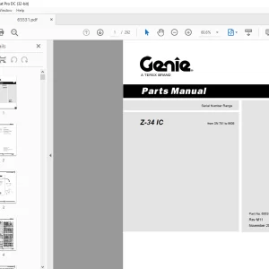 Genie lift Boom Z-34 IC Parts Manual 65531 - PDF DOWNLOAD