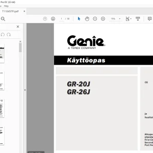 Genie lift GR-20J GR-26J Käyttöopas 110457 - PDF DOWNLOAD