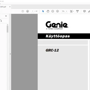 Genie lift GRC-12 Käyttöopas 133136 - PDF DOWNLOAD