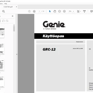 Genie lift GRC-12 Käyttöopas 133574 - PDF DOWNLOAD (Finnish)