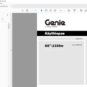 Genie lift GS-1330m Käyttöopas 1301859 - PDF DOWNLOAD