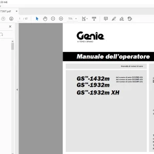 Genie lift GS-1432m GS-1932m GS-1932m XH Manuale dell’operatore 1307736 PDF