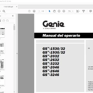 Genie lift GS-1530/32 CE GS-1930/32 GS-2032 GS-2632 Manual del operario