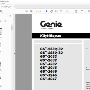 Genie lift GS-1530/32 CE GS-1930/32 GS-2032 GS-2632   Käyttöopas