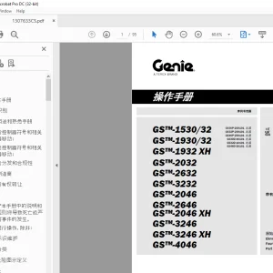Genie lift GS-1530/32 GS-1930/32 GS-1932 XH GS-2032 GS-2632 GS-3232  操作手册