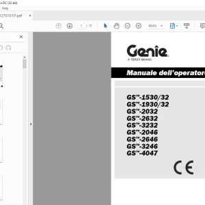 Genie lift GS-153032 GS-193032 GS-2032 GS-2632 GS-3232  Manuale dell’operatore
