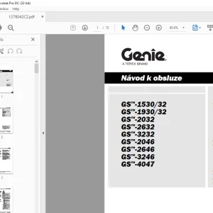 Genie lift GS-1530/32 GS-1930/32 GS-2032 GS-2632 GS-3232 Návod k obsluze