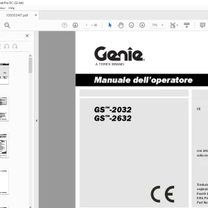 Genie lift GS-2032 GS-2632 Manuale dell’operatore 1000034 PDF