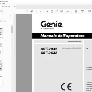 Genie lift GS-2032 GS-2632 Manuale dell’operatore 97570 PDF
