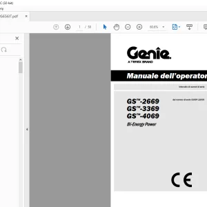 Genie lift GS-2669 GS-3369 GS-4069 Bi-Energy Power Manuale dell’operatore 1305656