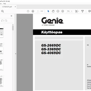 Genie lift GS-2669DC GS-3369DC GS-4069DC Käyttöopas PDF