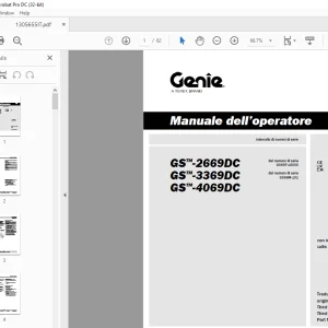 Genie lift GS-2669DC GS-3369DC GS-4069DC Manuale dell’operatore 1305655