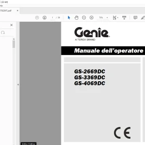 Genie lift GS-2669DC GS-3369DC GS-4069DC Manuale dell’operatore 237929