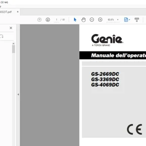 Genie lift GS-2669DC GS-3369DC GS-4069DC Manuale dell’operatore