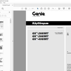 Genie lift GS-2669RT GS-2669RT GS-4069RT Käyttöopas 1305657 PDF