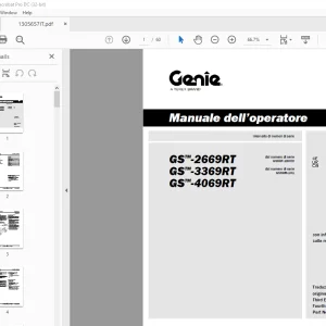Genie lift GS-2669RT GS-3369RT GS-4069RT Manuale dell’operatore  PDF