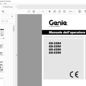 Genie lift GS-3384 GS-3390 GS-4390 GS-5390 Manuale dell’operatore 1278050