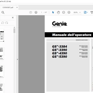 Genie lift GS-3384 GS-3390 GS-4390 GS-5390 Manuale dell’operatore 1305658