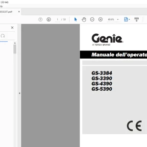 Genie lift GS-3384 GS-3390 GS-4390 GS-5390 Manuale dell’operatore 133553