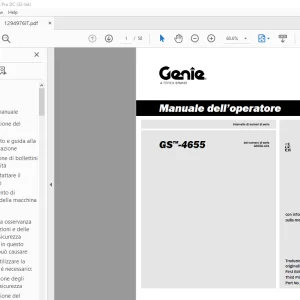 Genie lift GS-4655 Manuale dell’operatore 1294976  - PDF DOWNLOAD (Italian)