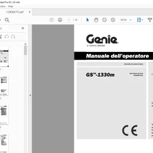 Genie lift GS™-1330m Manuale dell’operatore 1290847 PDF