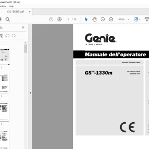 Genie lift GS™-1330m Manuale dell’operatore 1301859 -  PDF DOWNLOAD (Italian)