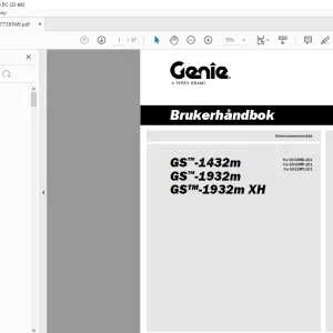 Genie lift GS™-1432m GS™-1932m GS™-1932m XH Brukerhåndbok