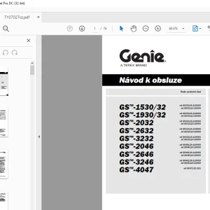 Genie lift GS™-1530/32 GS™-1930/32 GS-2032 GS-2632  Návod k obsluze