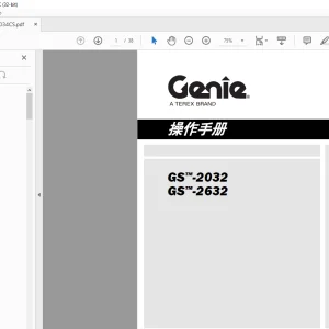 Genie lift GS™-2032 GS™-2632 操作手册 1000034 - PDF DOWNLOAD