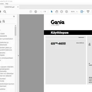 Genie lift GS™-4655 Käyttöopas 1294976 - PDF DOWNLOAD
