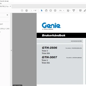 Genie lift GTH-2506 GTH-3007 Brukerhåndbok - PDF DOWNLOAD