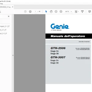 Genie lift GTH-2506 GTH-3007 Manuale dell’operatore  PDF