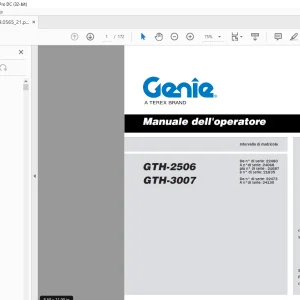 Genie lift GTH-2506 GTH-3007 Manuale dell'operatore  PDF