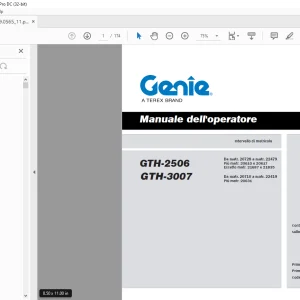 Genie lift GTH-2506 GTH-3007 Manuale dell'operatore - PDF DOWNLOAD (Italian)